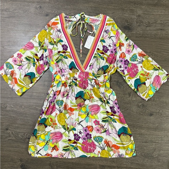 *NWT* Trina Turk Key West Botanical Plunge Cover-Up Dress - Picture 1 of 5